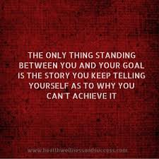 The only thing standing between you and your goals is your story